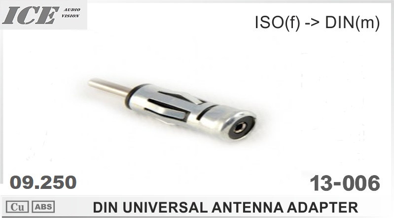 Αντάπτορας κεραίας ISO Αρσενικό150ohm , σε Θηλυκό 50ohm .