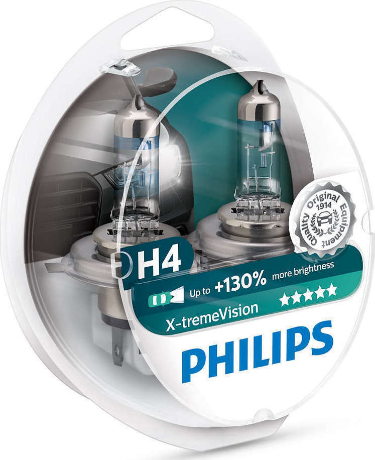 H4 PHILIPS X-TREME VISION +130% 3700K  ζευγάρι