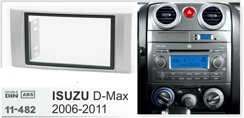 ΠΛΑΙΣΙΟ ΠΡΟΣΘΗΚΗ ΠΡΟΣΟΨΗ 1 & 2 DIN για οθόνη ή R/CD Isuzu D-Max ’06-’11 11-482