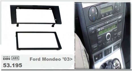 ΠΛΑΙΣΙΟ ΠΡΟΣΘΗΚΗ ΠΡΟΣΟΨΗ 1 & 2 DIN για οθόνη ή R/CD  Ford Mondeo '03> 2DIN μαύρο 53-195 --RAM-40.147.2