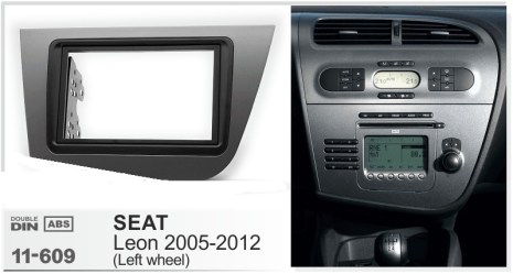 ΠΛΑΙΣΙΟ ΠΡΟΣΘΗΚΗ ΠΡΟΣΟΨΗ 1 & 2 DIN για οθόνη ή R/CD Seat Leon ’05-’12 ΓΙΑ OEM VW 11-609