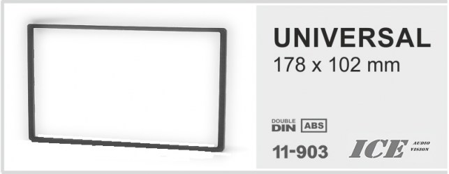 ΠΡΟΣΟΨΗ ΠΛΑΙΣΙΟ ΠΡΟΣΘΗΚΗ 2DIN ISO Universal Frame 178x102mm 11-903