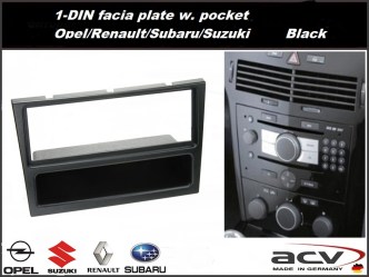 ΠΛΑΙΣΙΟ ΠΡΟΣΘΗΚΗ ΠΡΟΣΟΨΗ ice 1 & 2 DIN για οθόνη ή R/CD Opel Corsa/Agila εως 2005, Suzuki Wagon-R 1DIN Μαύρο_OLD(M-40.100.011 ) 