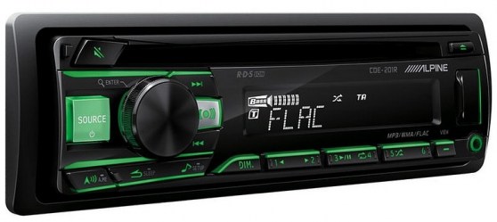 Alpine CDE-201R Radio CD USB 2 Pre out 2V 4X50W κόκκινο και πράσινο