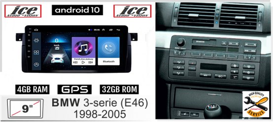 ΕΡΓΟΣΤΑΣΙΑΚΟ MULTIMEDIA ΓΙΑ BMW SERIES 3 (E46) 1998-2005 Android 10-2GB , Εργοστασιακή οθόνη 9 ιντσών , με GPS , WI-FI , Radio, 