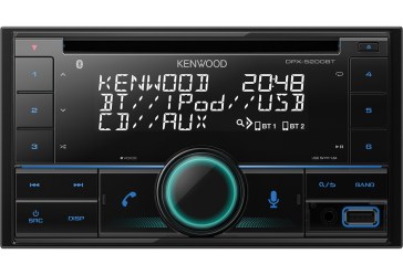 KENWOOD DPX-5200BT 2 DIN CD bluetooth USB MULTI COLOUR aux σχεδιασμένο για ios & android 2 RCA (front+ rear/sub) Preouts (2,5V)