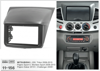 Πρόσοψη  2DIN Mitsubishi L200, Triton ’06-’15, Pajero Sport II '08-'15_11-156