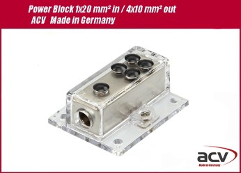 Acv 30.3601-04S Power Block 1x20 mm² in / 4x10 mm² out