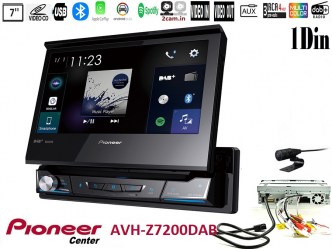 Pioneer AVH-z7200dab  7'', 1Din , Dvd , Usb , Bluetooth , Aplle Car Play ,  Android Auto ,  WebLink και το Waze , Radio Dab