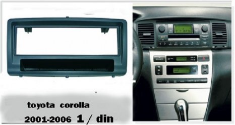 ΠΛΑΙΣΙΟ ΠΡΟΣΘΗΚΗ ΠΡΟΣΟΨΗ ice 1 & 2 DIN για οθόνη ή R/CD Toyota Corolla '02-'05 (53-015) - ( 03.286 )  - ( M-40.139 )