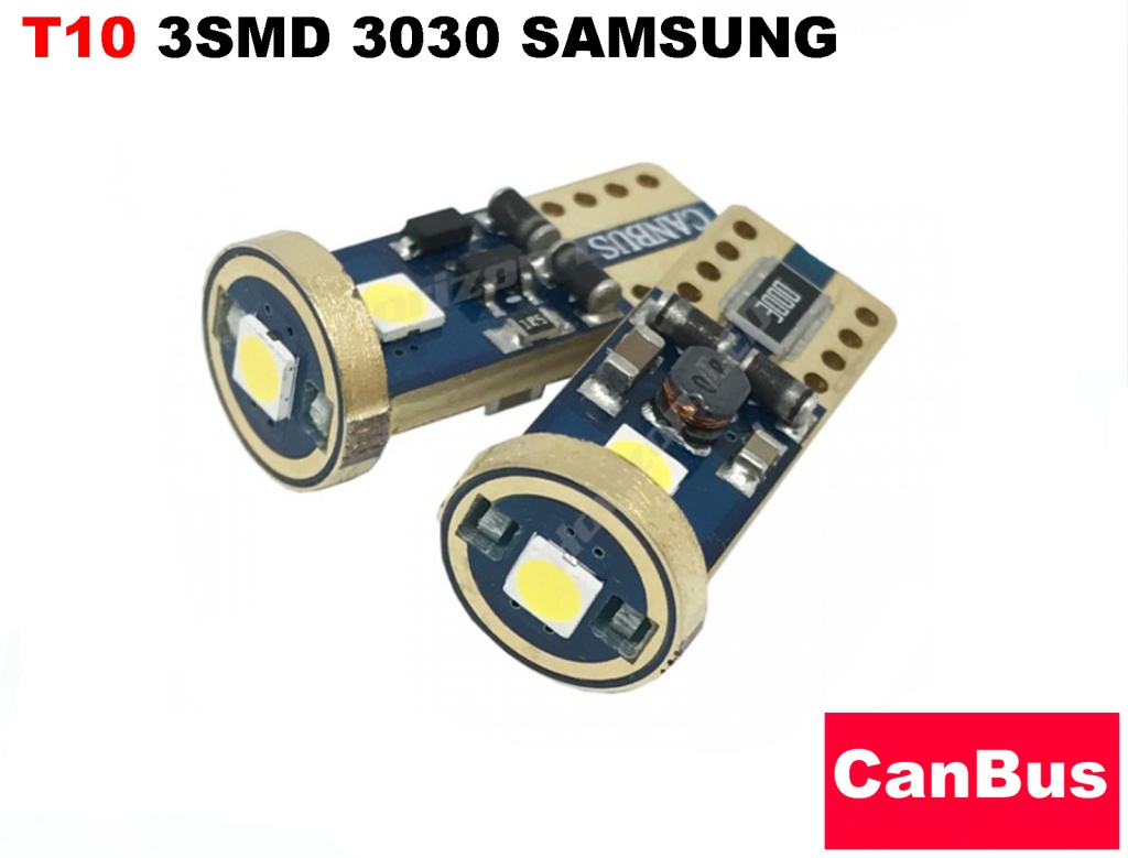 Led T10: LED APUS T10 canbus 3smd 3030 SAMSUNG τιμή τεμαχίου